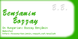 benjamin bozzay business card