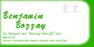 benjamin bozzay business card